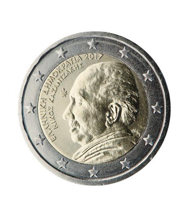 moneda conmemorativa 2 euros Grecia 2017 Kazantzakis