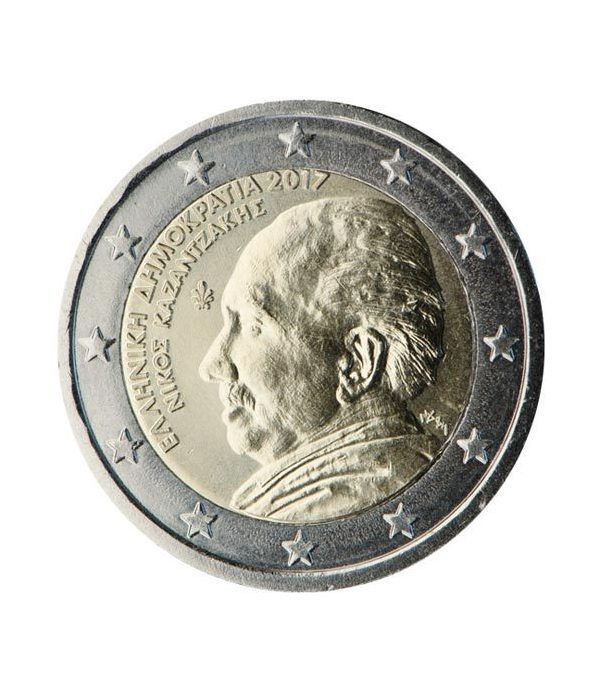 moneda conmemorativa 2 euros Grecia 2017 Kazantzakis  - 2