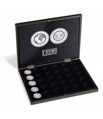 Estuche para 30 monedas 5 euros Alemania. Negro