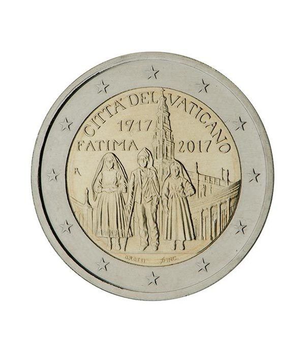 moneda conmemorativa 2 euros Vaticano 2017 Fátima