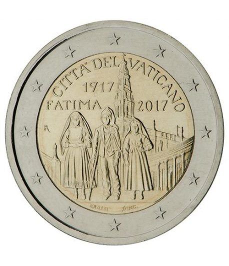 moneda conmemorativa 2 euros Vaticano 2017 Fátima