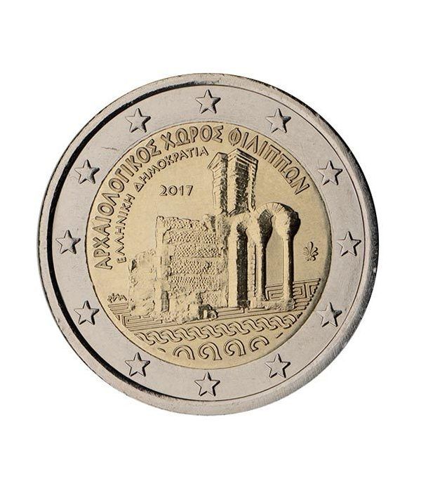moneda conmemorativa 2 euros Grecia 2017 Filipos.  - 2