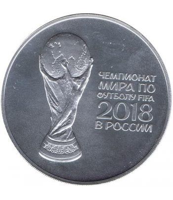 Moneda onza de plata 3 Rublos Rusia 2018 Copa Mundial Futbol.