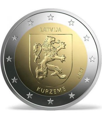 moneda conmemorativa 2 euros Letonia 2017 Kurzeme.