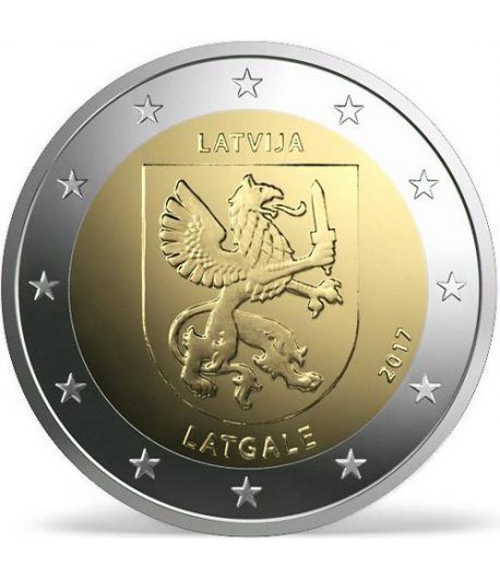 moneda conmemorativa 2 euros Letonia 2017 Latgale.