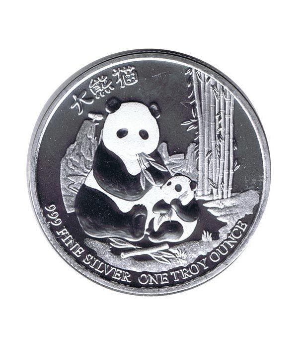 Moneda onza de plata 2$ Niue Panda Chino 2017.  - 2