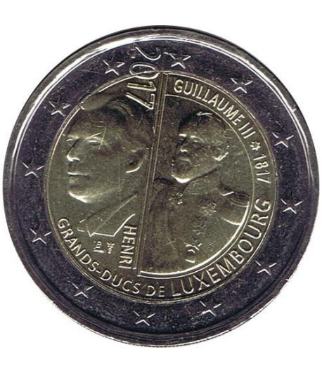 moneda conmemorativa 2 euros Luxemburgo 2017 Guillermo III.