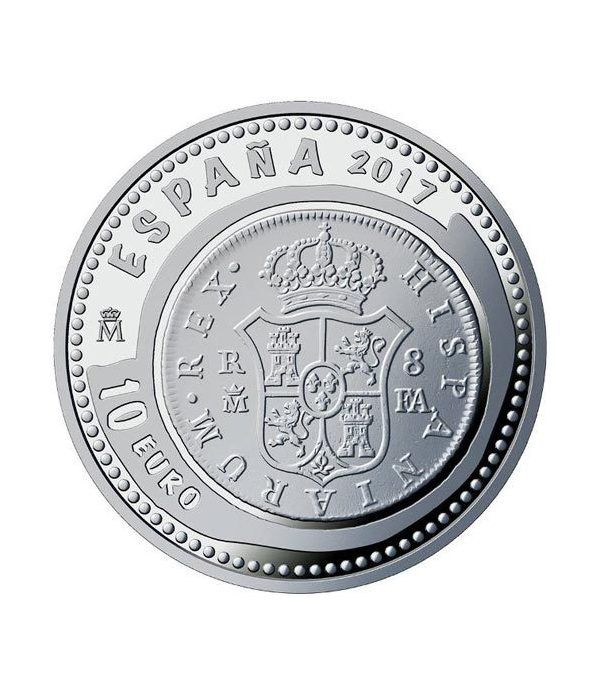 Moneda 2017 Joyas Numismaticas 8 Reales. 10 euros. Plata