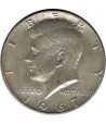 Moneda de plata de Estados Unidos 1/2 $ Kennedy Año 1967.