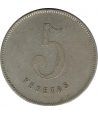 Moneda 5 pesetas Cooperativa Colectiva Sans.