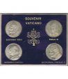 Medallas 4 Papas Souvenir Vaticano en estuche.