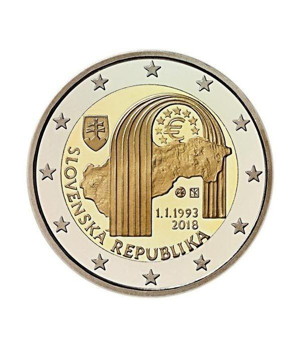 moneda Eslovaquia 2 euros 2018 República.  - 2