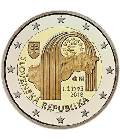 moneda Eslovaquia 2 euros 2018 República.  - 2