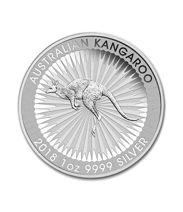 Moneda onza de plata 1$ Australia Canguro 2018  - 2