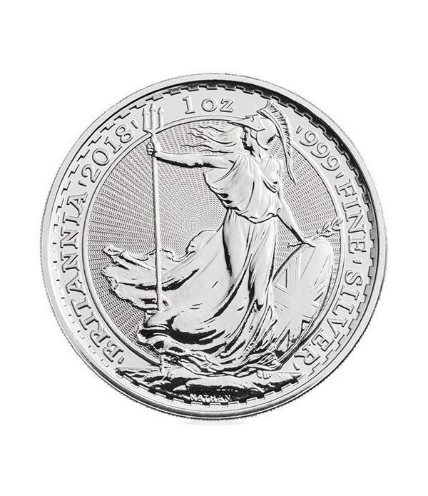 Moneda de plata Britannia 2 Pounds Inglaterra 2018.  - 2