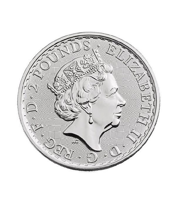 Moneda de plata Britannia 2 Pounds Inglaterra 2018.  - 4