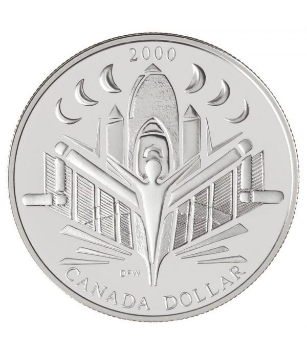 Moneda de plata 1 Dollar Canada 2000 Discovery. Proof.  - 2