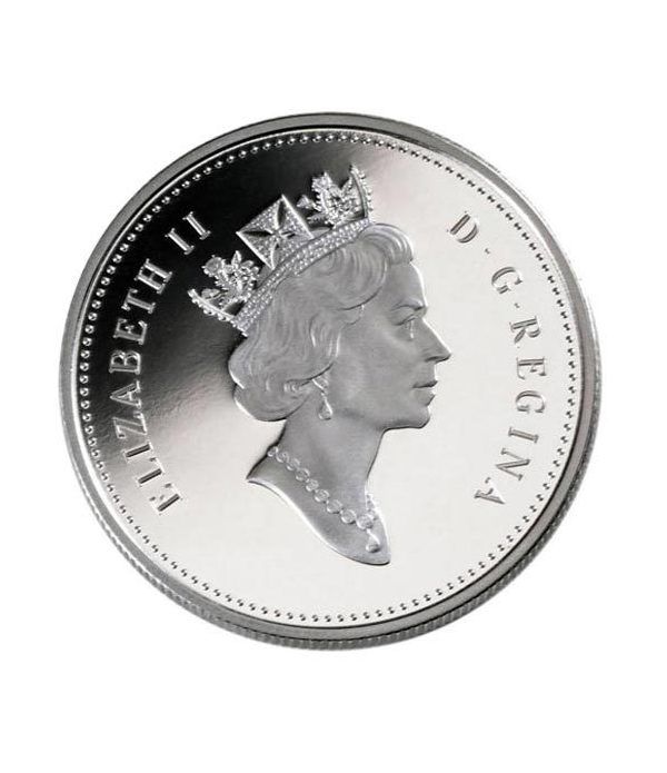 Moneda de plata 1 Dollar Canada 1998 Policia Montada. Proof.  - 2