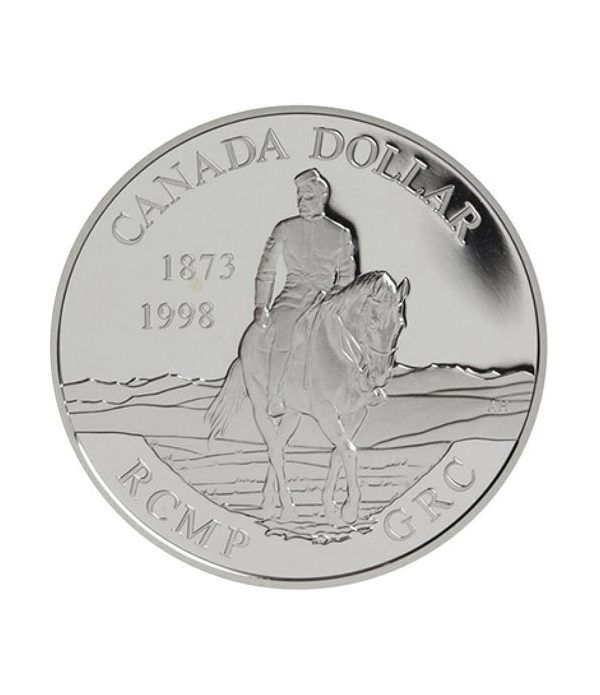 Moneda de plata 1 Dollar Canada 1998 Policia Montada. Proof.  - 4