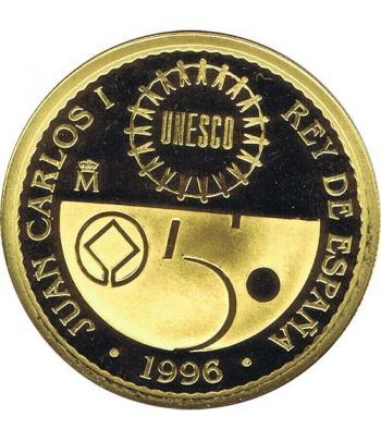 Moneda de oro 40.000 Pesetas Abu Simbel UNESCO 1996.