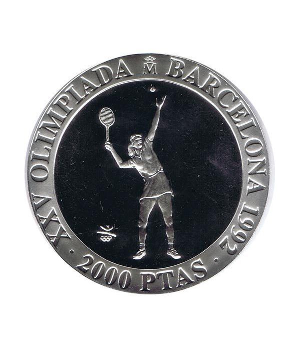 2000 Pesetas 1991 Juegos Olimpicos Barcelona'92 Tenis FDC  - 2