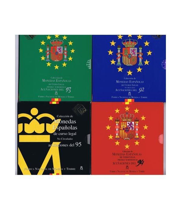 Colección 10 carteras FNMT España 1992 a 2001.  - 4