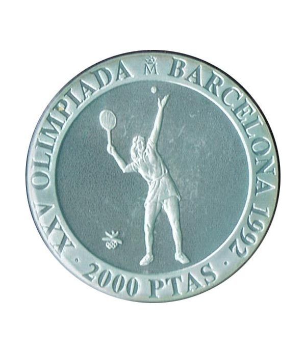 2000 Pesetas 1991 Juegos Olimpicos Barcelona'92 Tenis suelta  - 4
