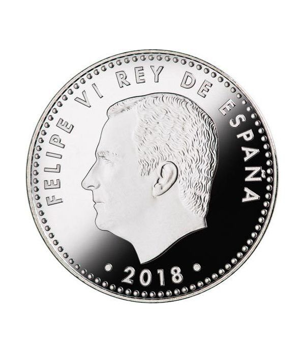 Moneda conmemorativa 30 Euros 2018. 50 Años Felipe VI color.