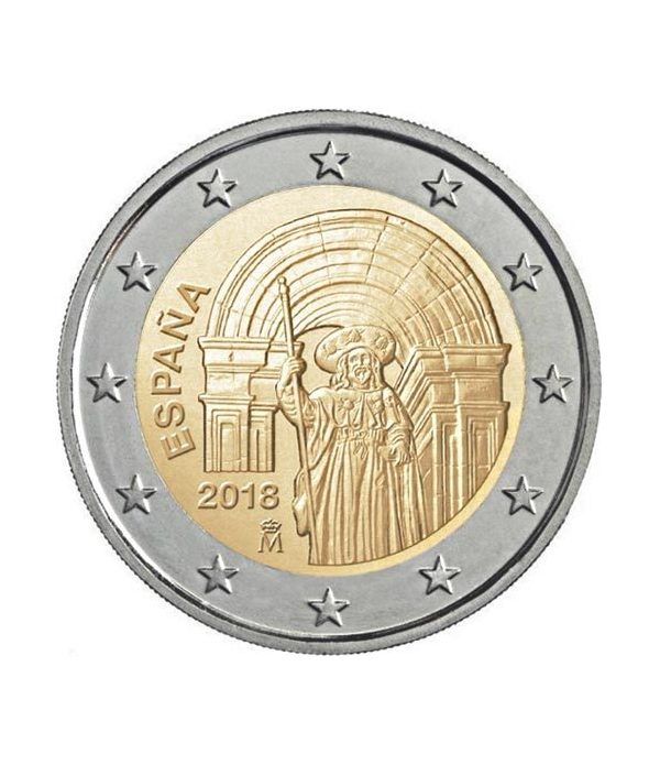 moneda conmemorativa 2 euros España 2018 Santiago de Compostela