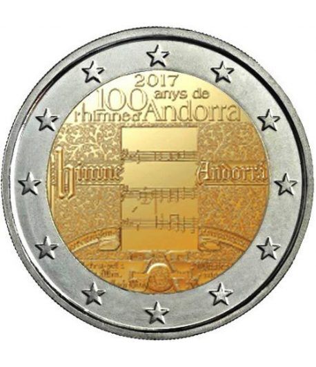 moneda conmemorativa 2 euros Andorra 2017 Himno Nacional. BU.