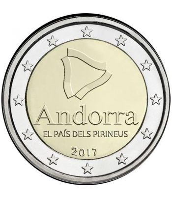 moneda conmemorativa 2 euros Andorra 2017 Pais Pirineos. BU.