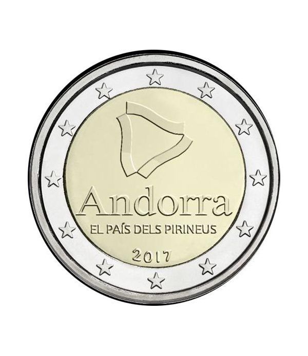 moneda conmemorativa 2 euros Andorra 2017 Pais Pirineos. BU.