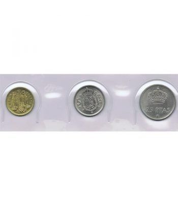 Juan Carlos serie de monedas año 1975 *19-77. SC.