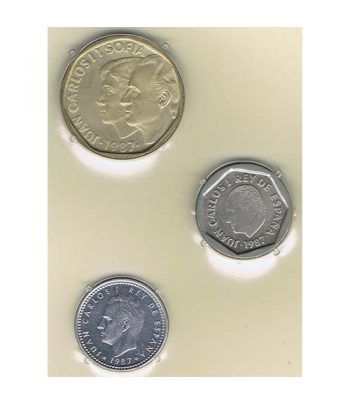 Juan Carlos serie de monedas año 1987. SC