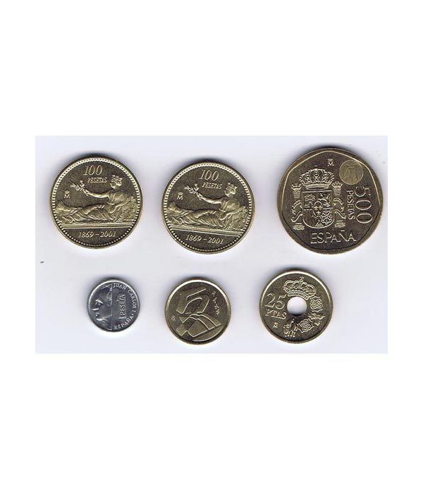 Juan Carlos serie de monedas año 2001. SC