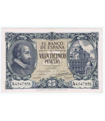 (1940/01/09) Madrid. 25 Pesetas. EBC+. Serie A4647830