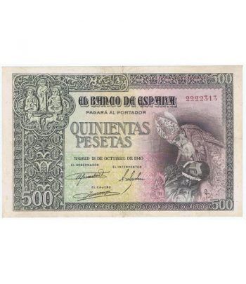 (1940/10/21) Madrid. 500 Pesetas. EBC. Serie 2222313.