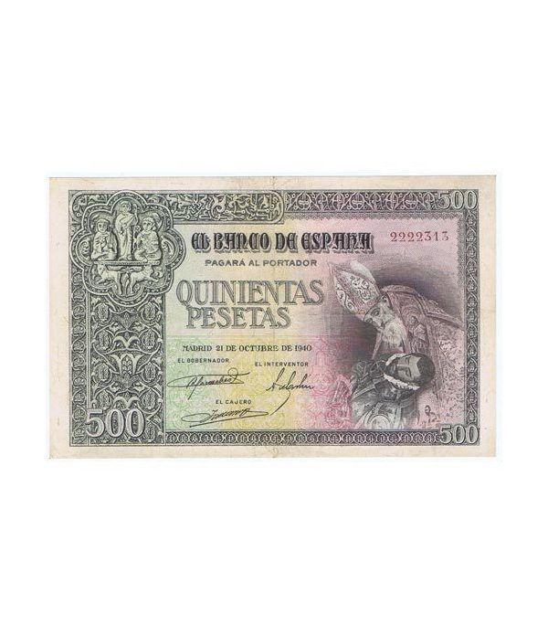 (1940/10/21) Madrid. 500 Pesetas. EBC. Serie 2222313.