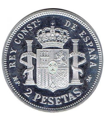 Medalla de plata 2 Pesetas Alfonso XIII 1889.