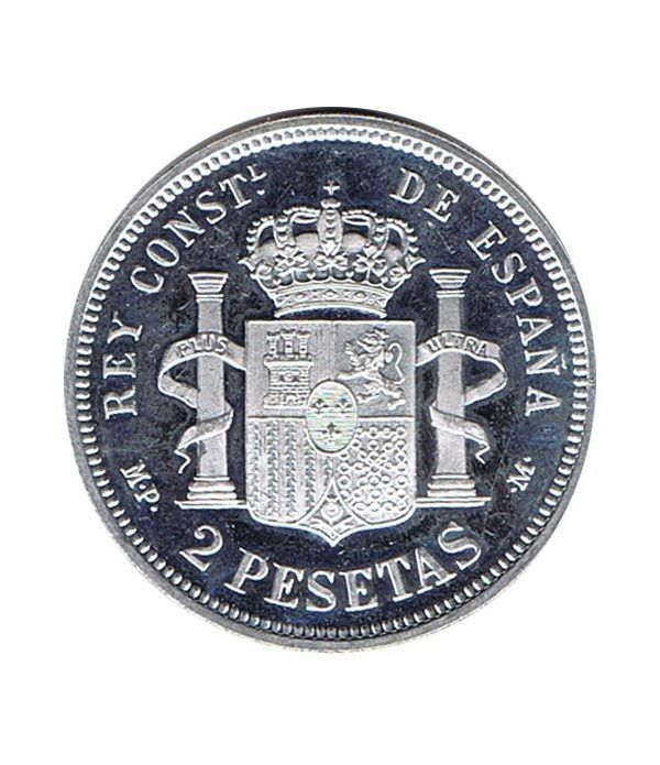 Medalla de plata 2 Pesetas Alfonso XIII 1889.  - 2