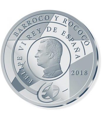 Moneda 2018 Europa. Barroco y Rococó. 10 euros. Plata