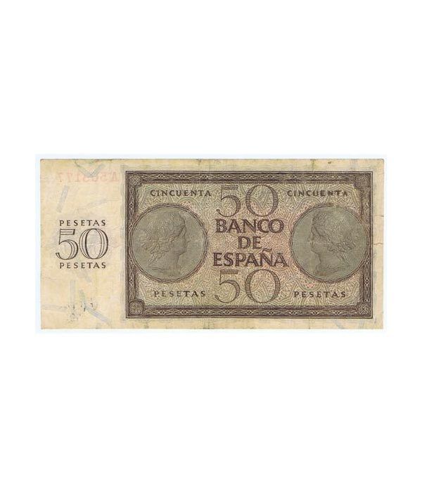 (1936/11/21) Burgos. 50 Pesetas. MBC-. Serie A568177  - 4