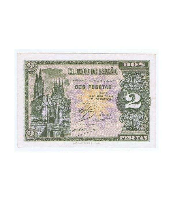 (1938/04/30) Burgos. 2 Pesetas. EBC+. Serie H5205574