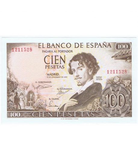 (1965/11/19) Madrid. 100 Pesetas. SC. Sin Serie 1211528