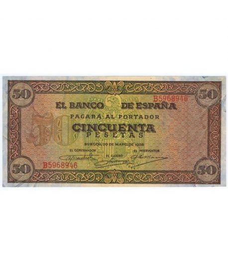 (1938/05/20) Burgos. 50 Pesetas. EBC. Serie B5968946