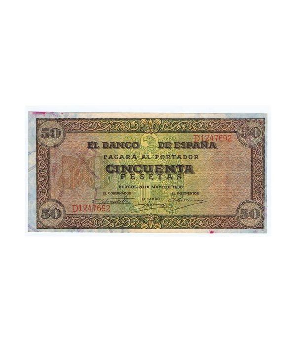 (1938/05/20) Burgos. 50 Pesetas. EBC. Serie D1247692