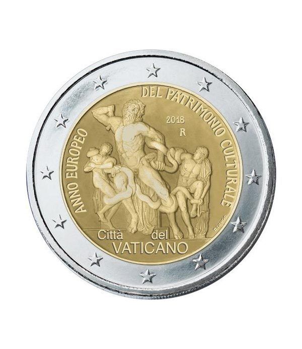 moneda conmemorativa 2 euros Vaticano 2018 Patrimonio.