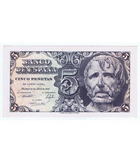 (1947/04/12) Madrid. 5 Pesetas. SC. Serie A1639917