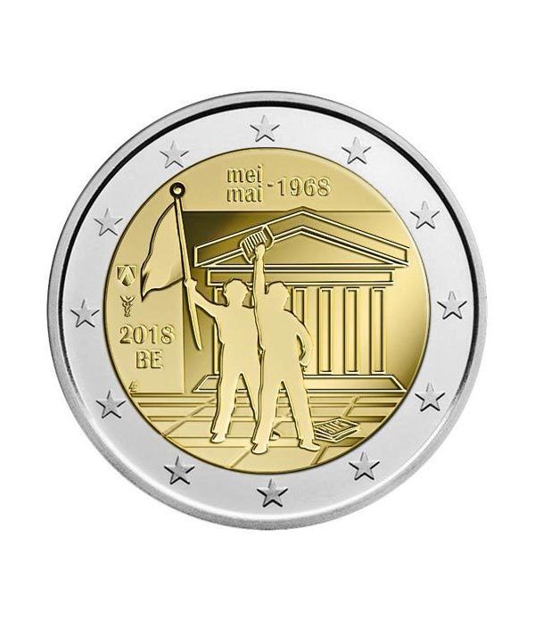 moneda conmemorativa 2 euros Belgica 2018 Mayo 68.