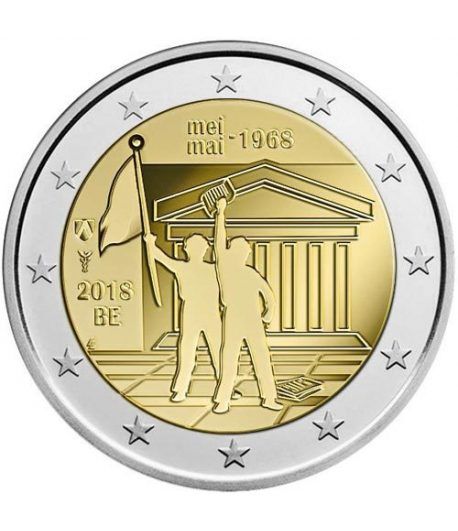 moneda conmemorativa 2 euros Belgica 2018 Mayo 68.
